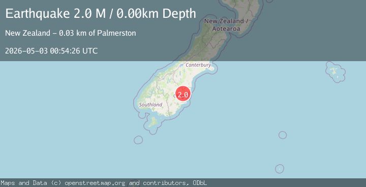 Map of Waitaki District, New Zealand