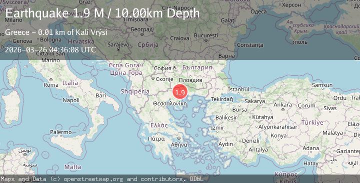 Map of Greece-Bulgaria border region