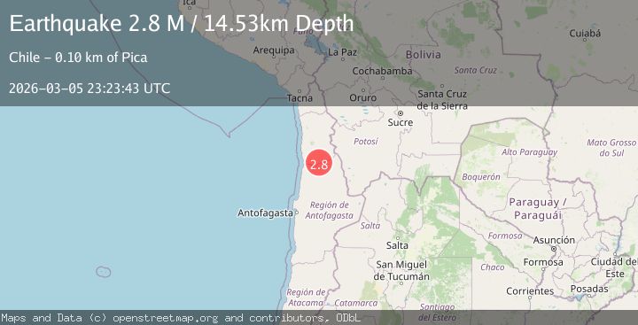 Map of Tarapaca, Chile