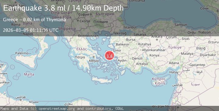 Map of Aegean Region, Turkey