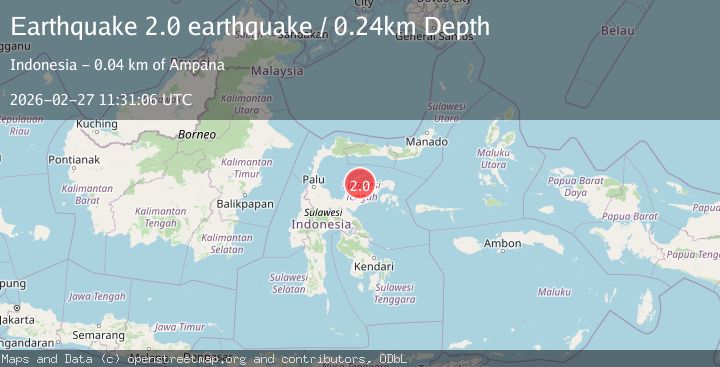 Map of Minahasa, Sulawesi, Indonesia