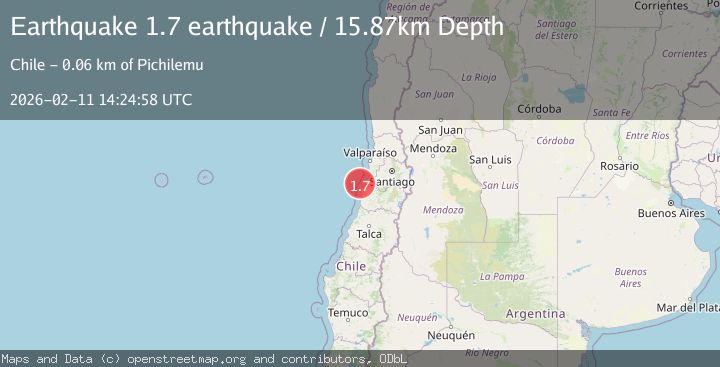 Map of offshore Valparaiso, Chile