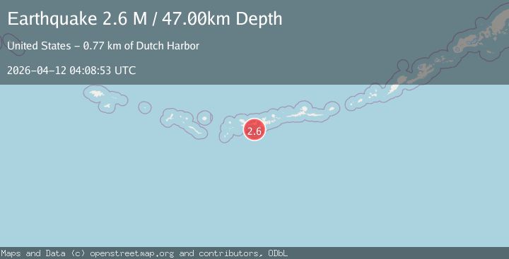Map of Andreanof Islands, Aleutian Islands, Alaska