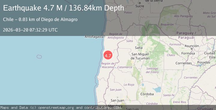 Map of Atacama, Chile