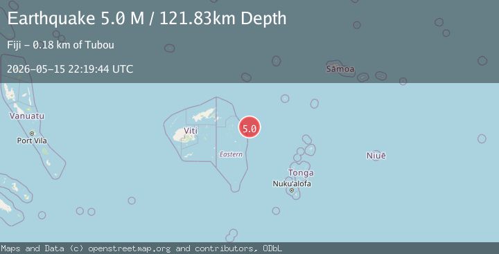 Map of Fiji region