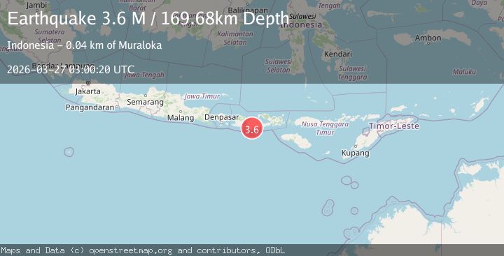 Map of Sumbawa region, Indonesia