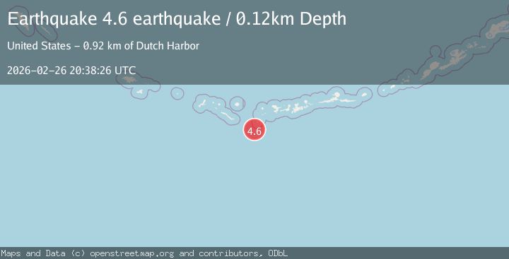 Map of Andreanof Islands, Aleutian Islands, Alaska
