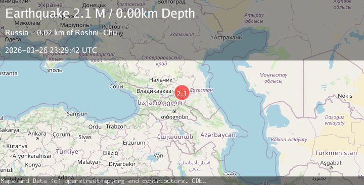 Map of Caucasus region, Russia