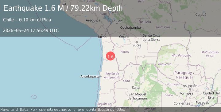 Map of Tarapaca, Chile