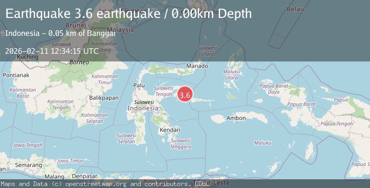 Map of Sulawesi, Indonesia