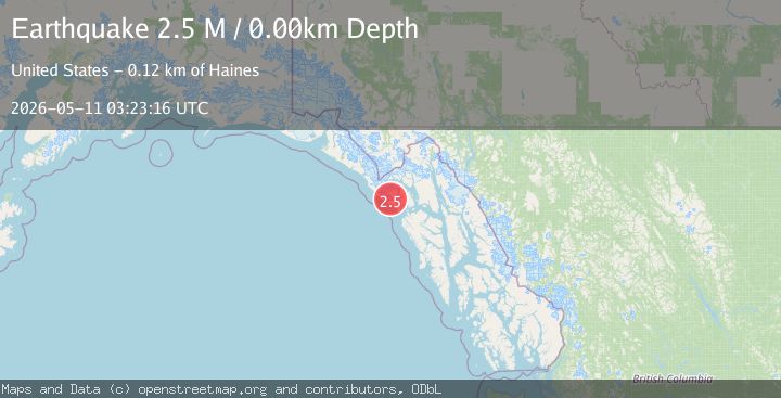 Map of Southeastern Alaska