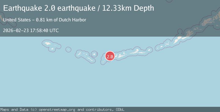 Map of Andreanof Islands, Aleutian Islands, Alaska