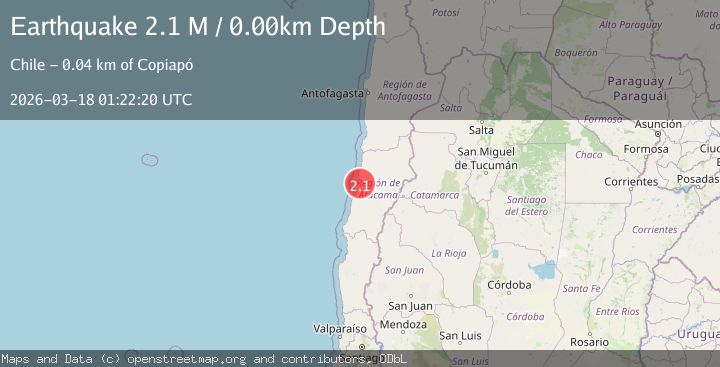 Map of Atacama, Chile
