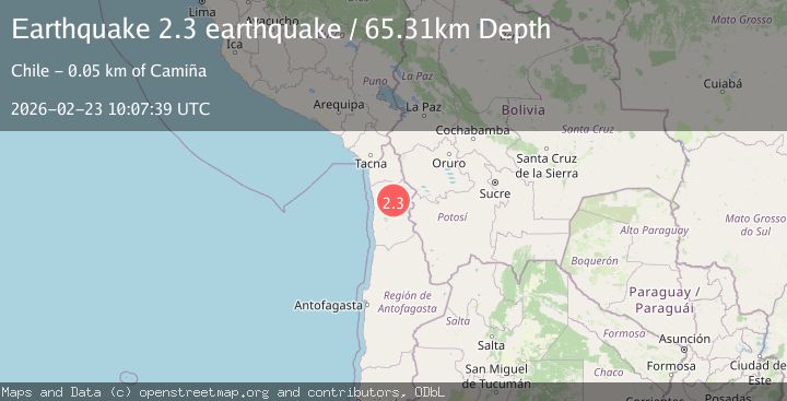 Map of Tarapaca, Chile