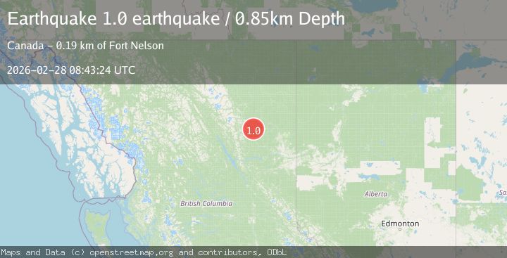 Map of British Columbia, Canada