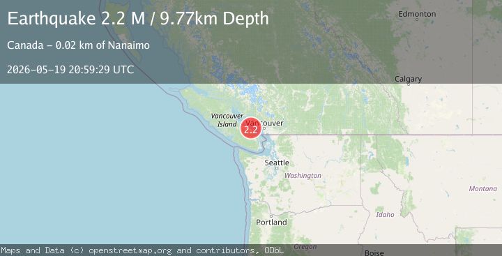 Map of Vancouver Island, Canada region