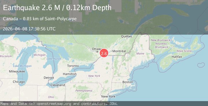 Map of southern Ontario, Canada