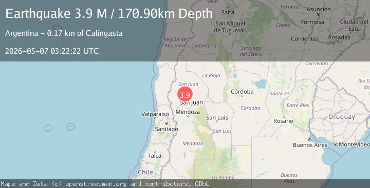 Map of San Juan, Argentina