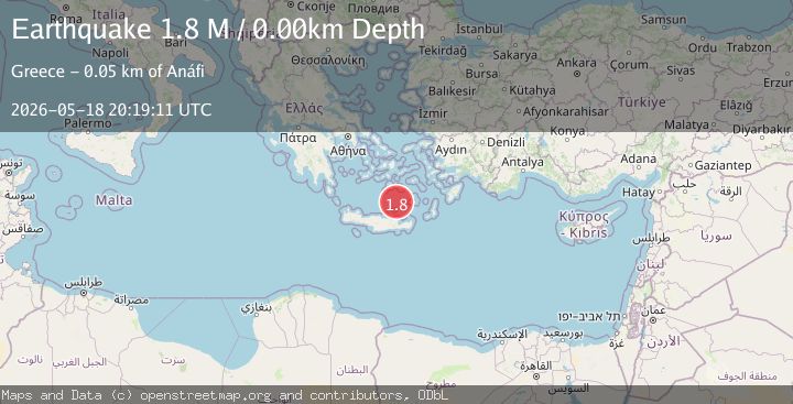Map of Offshore Crete, Greece