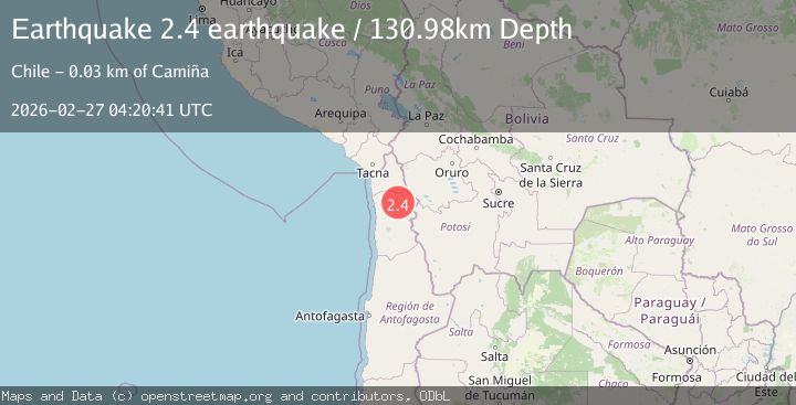 Map of Tarapaca, Chile