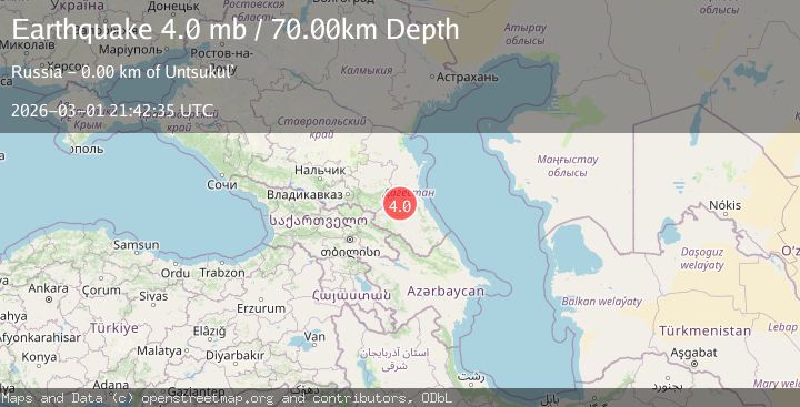 Map of Caucasus region, Russia