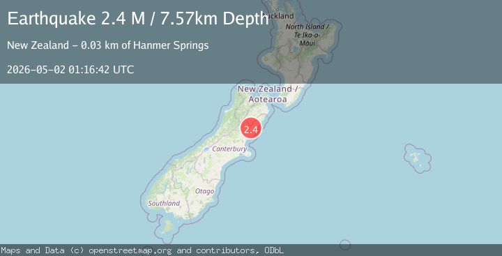 Map of Hurunui District, New Zealand