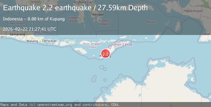 Map of Timor region, Indonesia