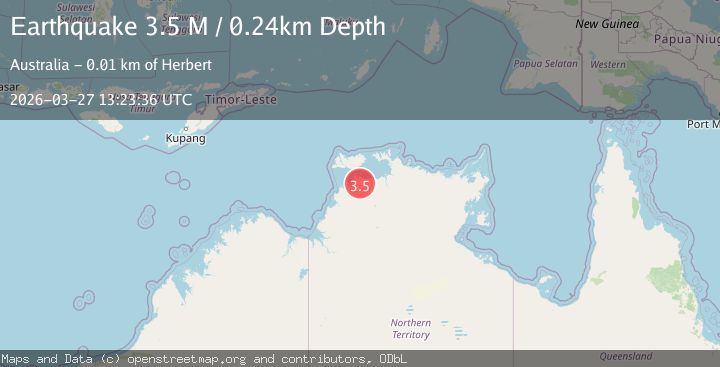 Map of Northern Territory, Australia
