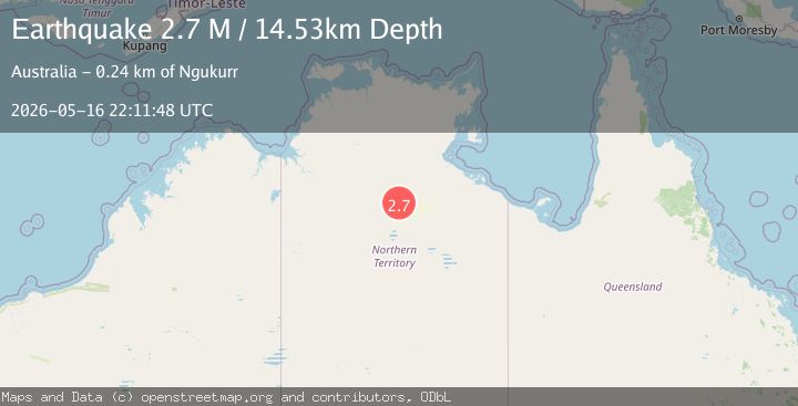 Map of Northern Territory, Australia