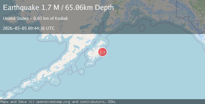 Map of Kodiak Island region, Alaska