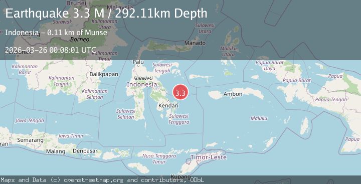 Map of Sulawesi, Indonesia