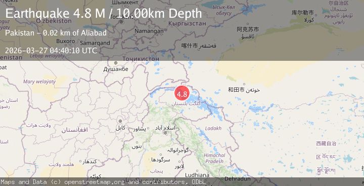 Map of northwestern Kashmir