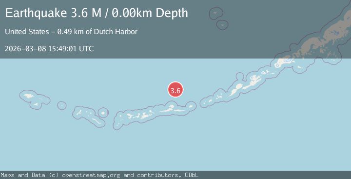 Map of Andreanof Islands, Aleutian Islands, Alaska