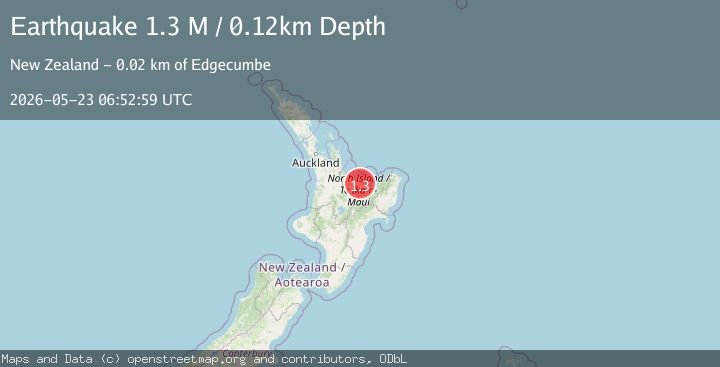 Map of Whakatane District, New Zealand