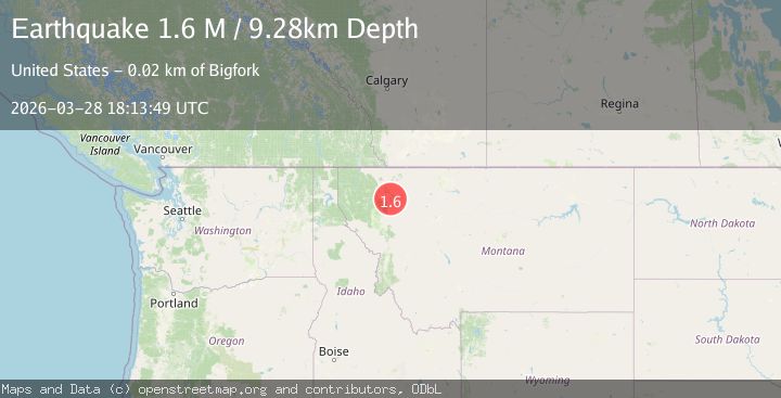 Map of western Montana