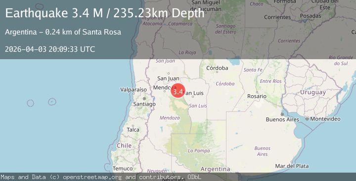 Map of Mendoza, Argentina