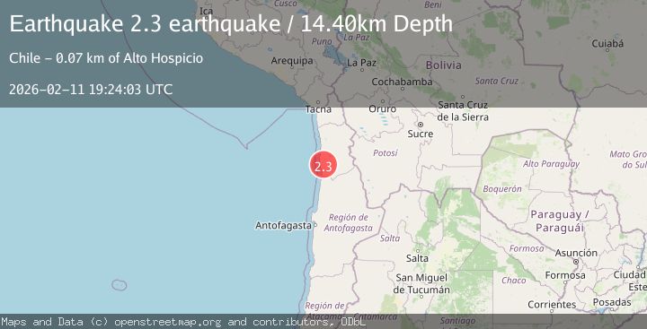 Map of Tarapaca, Chile