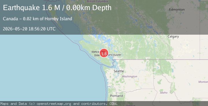 Map of Vancouver Island, Canada region