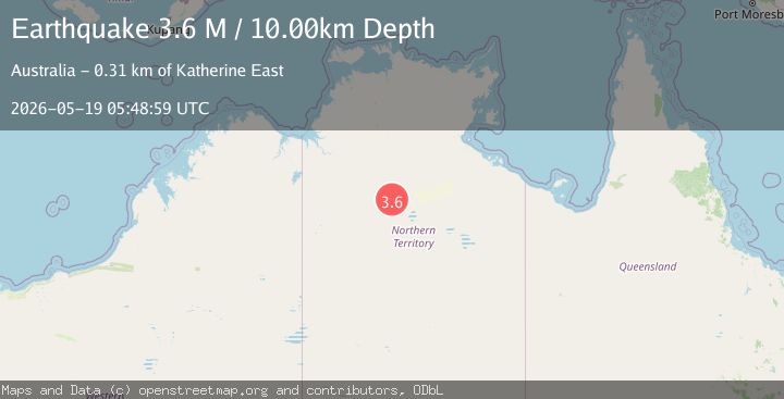 Map of Northern Territory, Australia