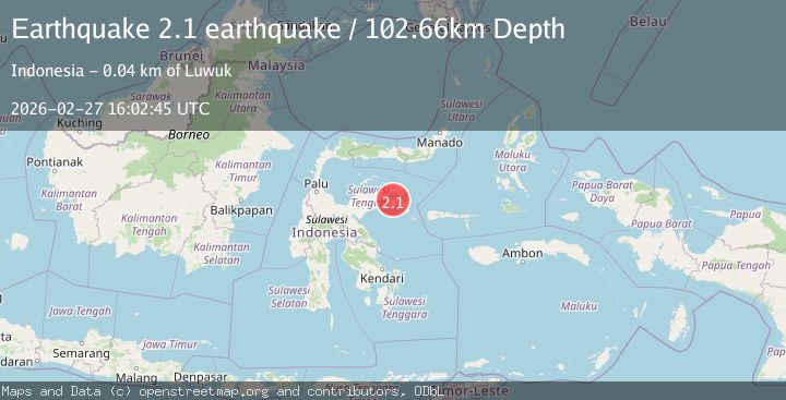 Map of Sulawesi, Indonesia