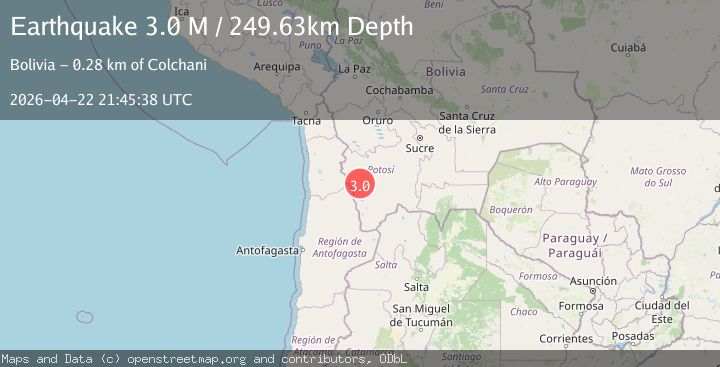 Map of Potosi, Bolivia