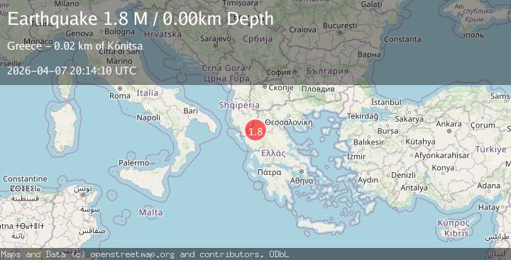 Map of Greece-Albania border region