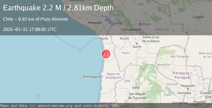 Map of Tarapaca, Chile