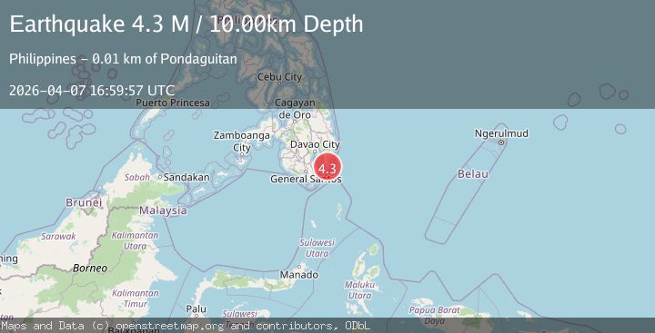 Map of Mindanao, Philippines