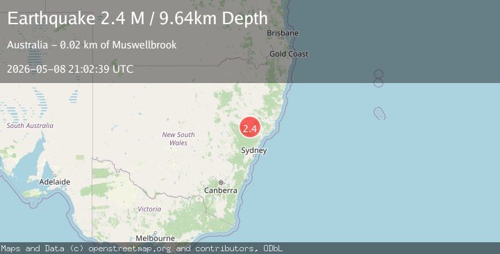 Map of New South Wales, Australia