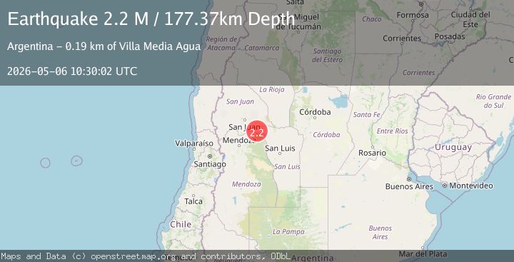 Map of San Juan, Argentina