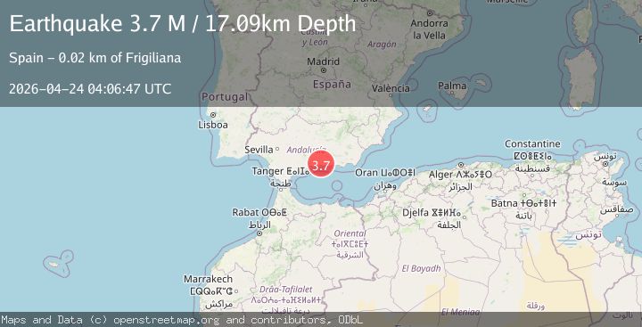 Map of Strait of Gibraltar