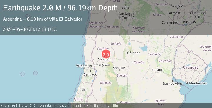 Map of San Juan, Argentina
