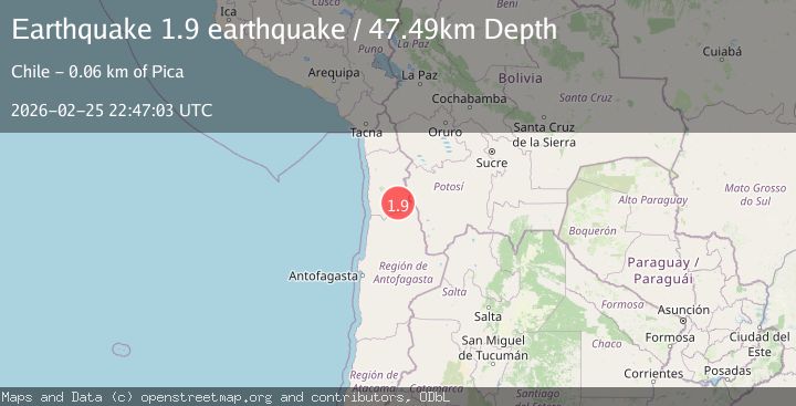 Map of Tarapaca, Chile