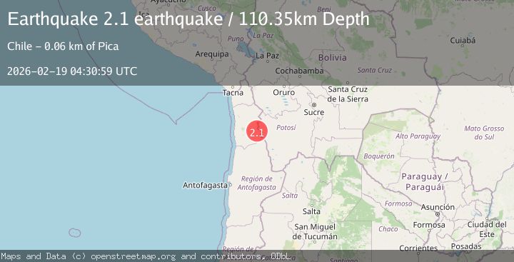Map of Tarapaca, Chile